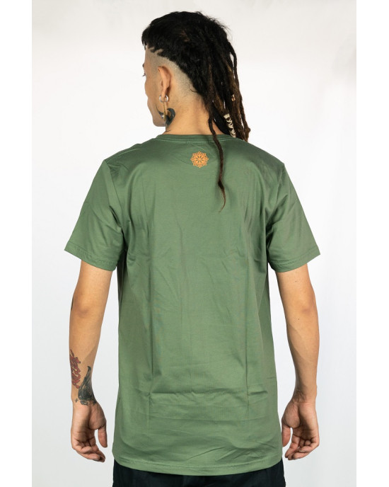 T-Shirt Mandala Solar Bloom Χακί