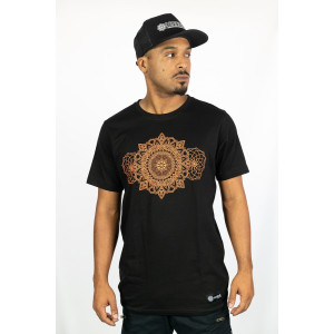 T-shirt Mandala Solar Μαύρο