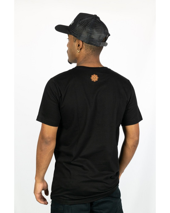 T-shirt Mandala Solar Μαύρο
