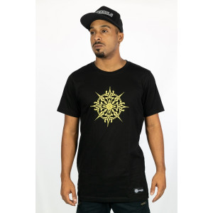 T-shirt Mandala Solar Sigil Μαύρο