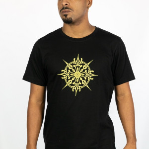 T-shirt Mandala Solar Sigil Μαύρο