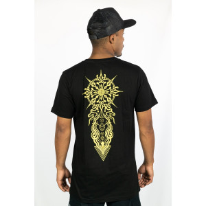 T-shirt Mandala Solar Sigil Μαύρο
