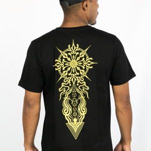 T-shirt Mandala Solar Sigil Μαύρο