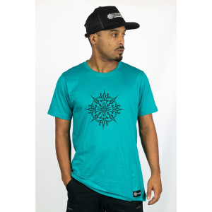 T-shirt Mandala Solar Sigil Τιρκουάζ