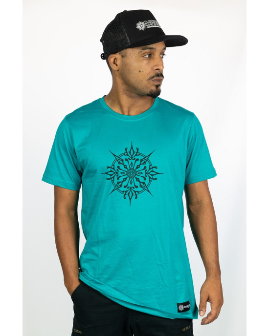 T-shirt Mandala Solar Sigil Τιρκουάζ