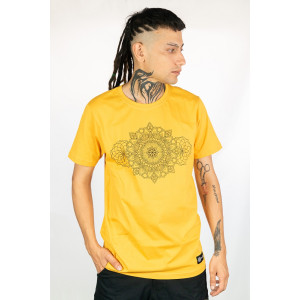 T-shirt Mandala Solar Kίτρινο