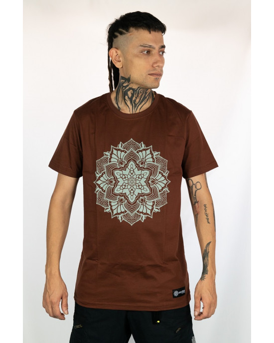 T-shirt Mandala Spirit Καφέ