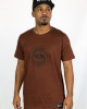 T-Shirt Mandala Vortex Eye Καφέ