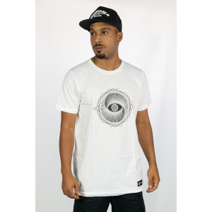 T-Shirt Mandala Vortex Eye Λευκό