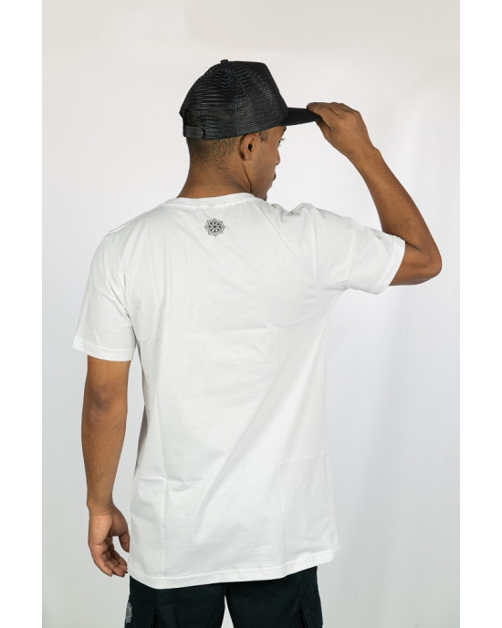 T-Shirt Mandala Vortex Eye Λευκό