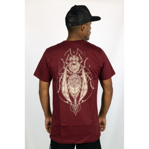 T-Shirt Mandala Wasp Μπορντό