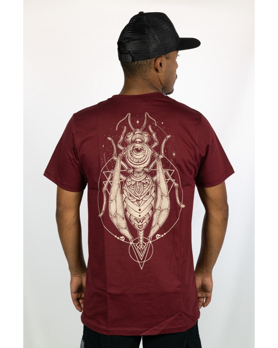 T-Shirt Mandala Wasp Μπορντό