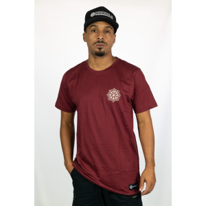 T-Shirt Mandala Wasp Μπορντό