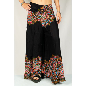 Παντελόνα Mandala Paisley Bloom Μαύρη