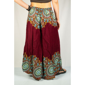 Παντελόνα Mandala Paisley Bloom Μπορντό