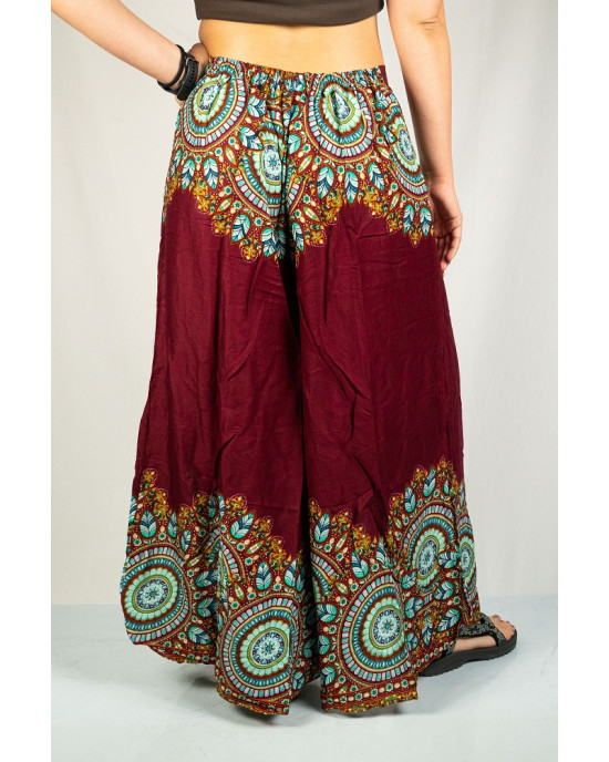 Παντελόνα Mandala Paisley Bloom Μπορντό
