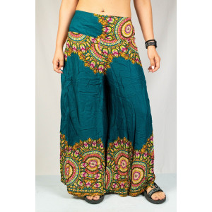 Παντελόνα Mandala Paisley Bloom Πετρόλ