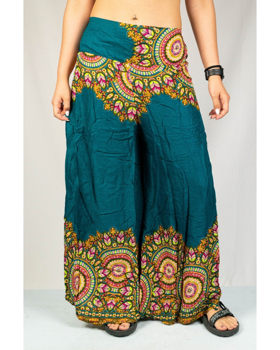 Παντελόνα Mandala Paisley Bloom Πετρόλ