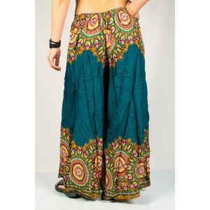 Παντελόνα Mandala Paisley Bloom Πετρόλ