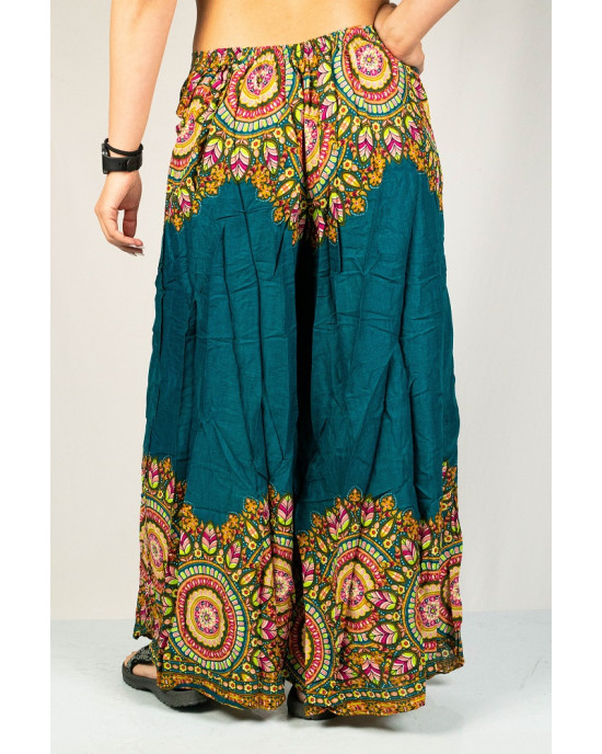 Παντελόνα Mandala Paisley Bloom Πετρόλ