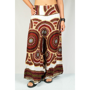Παντελόνα Mandala Tribal Sun Λευκή