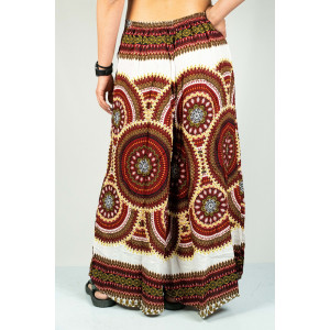 Παντελόνα Mandala Tribal Sun Λευκή