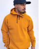 Half Zip Φούτερ Hoodie 2zip Μουσταρδί