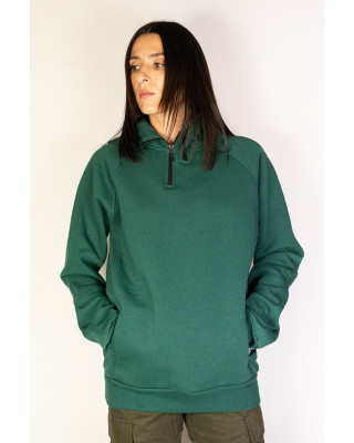 Half Zip Φούτερ Hoodie 2zip Πράσινο