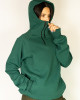 Half Zip Φούτερ Hoodie 2zip Πράσινο