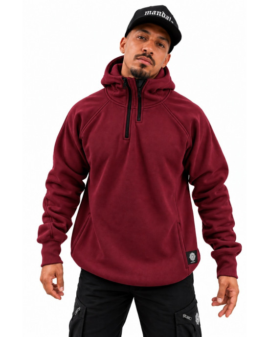 Mandala Half-Zip Hoodie – Μπορντό