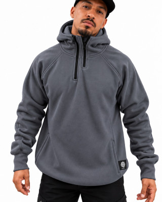 Mandala Half Zip Hoodie – Γκρι Σκούρο