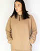 Mandala Half Zip Hoodie - Ανοιχτό Καφέ