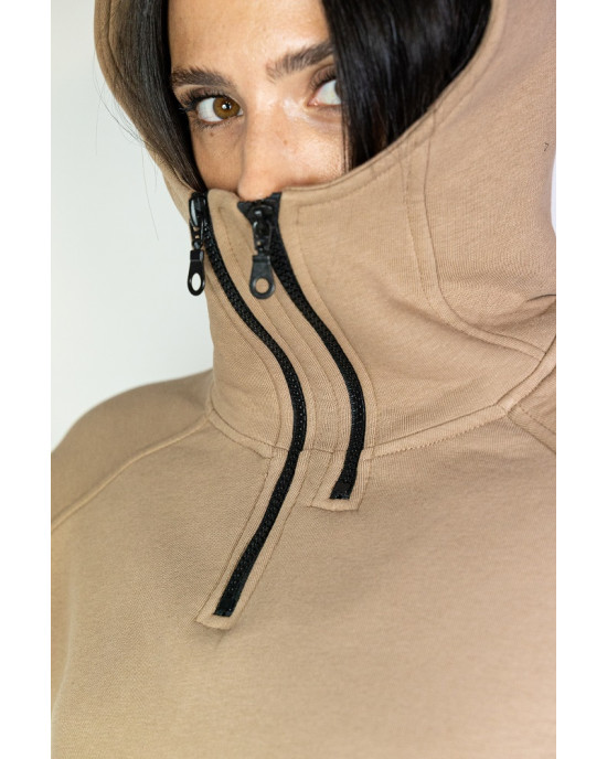 Mandala Half-Zip Hoodie – Τιρκουάζ