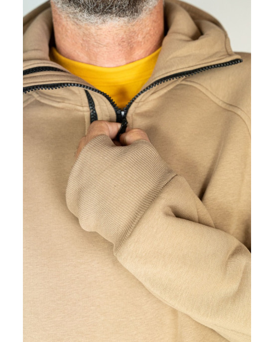 Mandala Half-Zip Hoodie – Τιρκουάζ