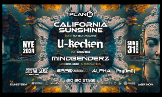 New Year's Eve 2023/24 California Sunshine | U-Recken | Mindbenders @ Bio Bio Club ➡️ Presales @ Mandala Clothing Shop Kerameikos