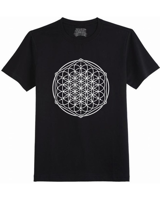 TShirt Seven virtues flower of life Black