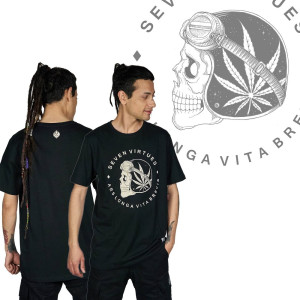 TShirt Seven Virtues Helmet Hemp Μαύρο
