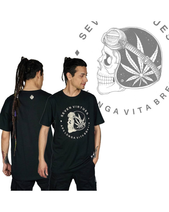 TShirt Seven Virtues Helmet Hemp Μαύρο