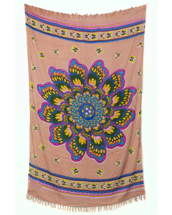 Παρεό Mandala Butterflies Ροζ