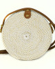 Τσάντα Rattan Άσπρη