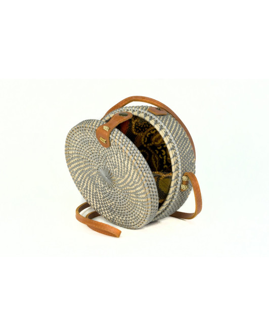 Τσάντα Rattan Λαχανί