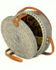Τσάντα Rattan Λαχανί