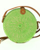 Τσάντα Rattan Λαχανί