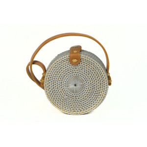 Τσάντα Rattan Γκρι