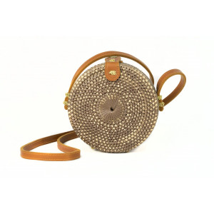 Τσάντα Rattan Καφέ