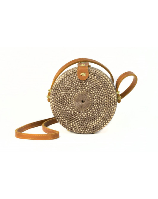 Τσάντα Rattan Καφέ