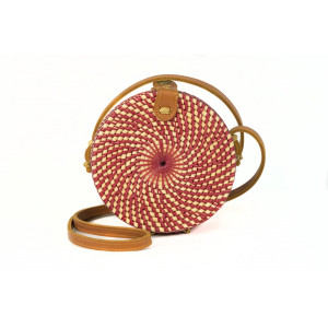 Τσάντα Rattan Κόκκινη