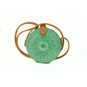 Τσάντα Rattan Πράσινη