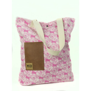 Shopping Bag Flower Ροζ