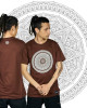 Mandala Circle Tshirt Καφέ